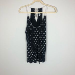 Old Navy Rushed Tank with Key Hole & Tie Detail